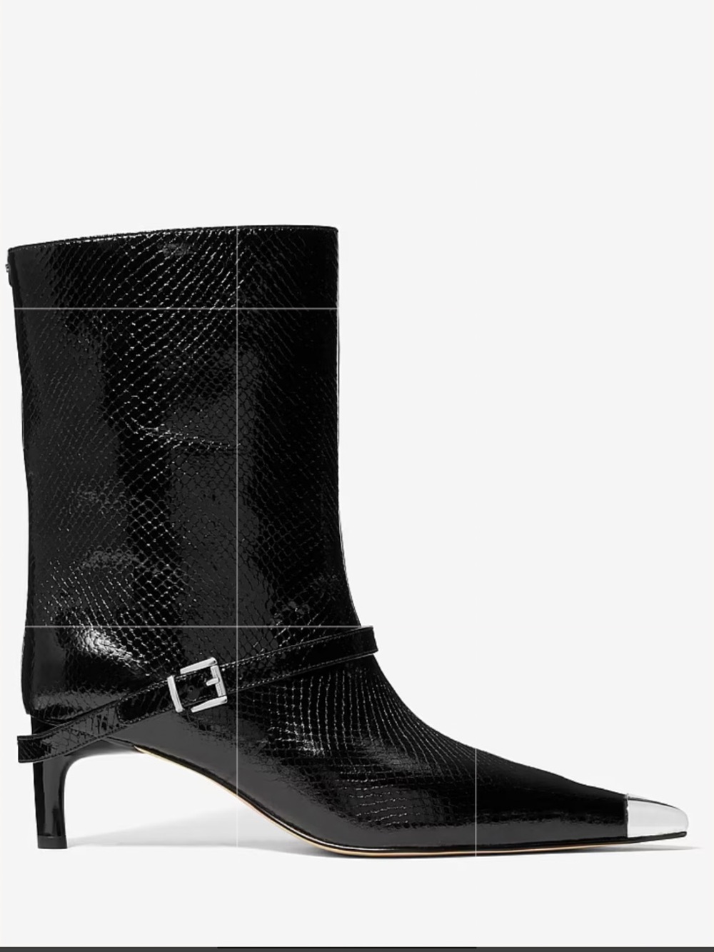 🖤 MICHAEL KORS Kasia Snake Embossed Leather Buckle Boot 🖤 NWT 🖤 - Picture 12 of 16